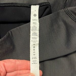 Lululemon pinstripe tights, size 8
